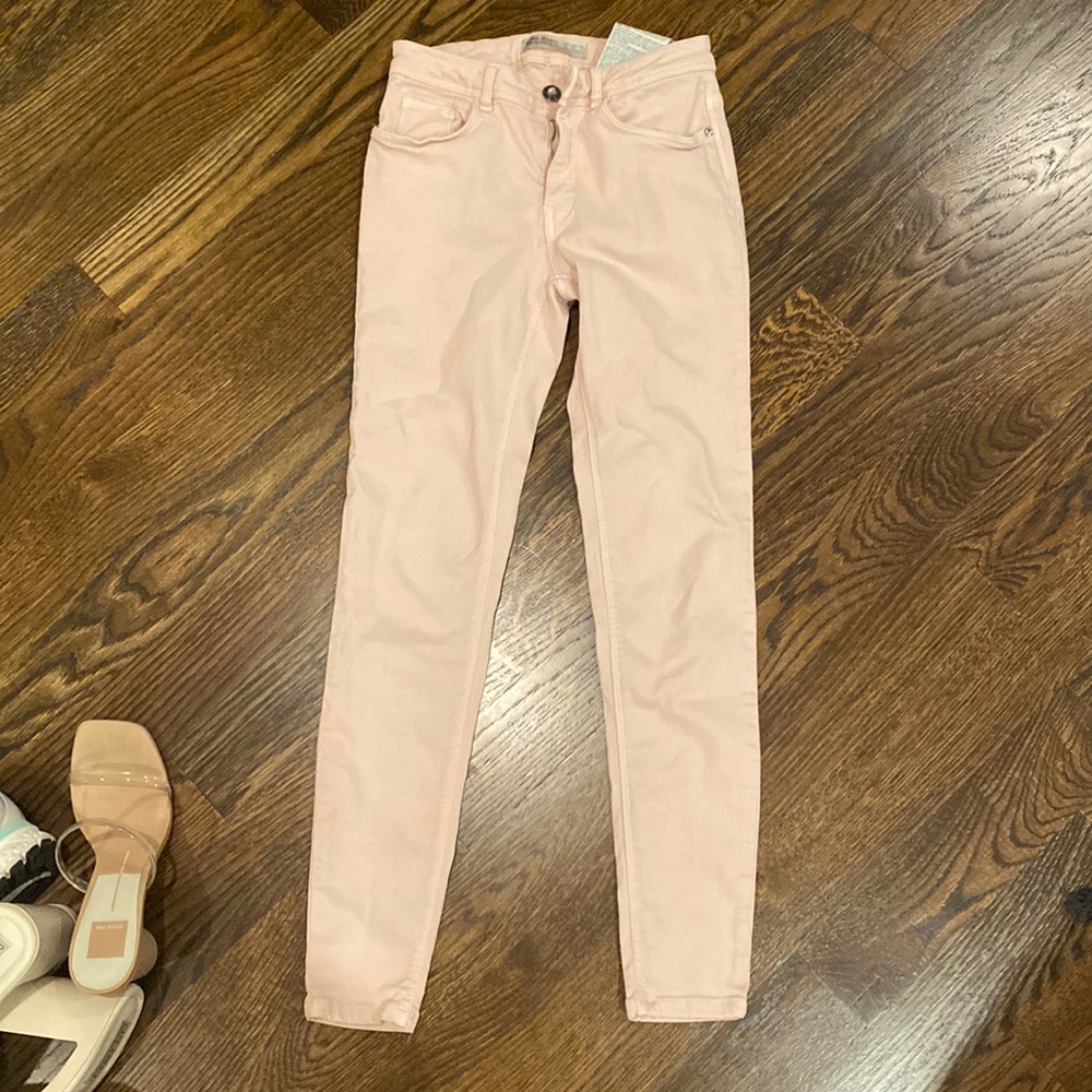 Baby pink Zara jeans!!